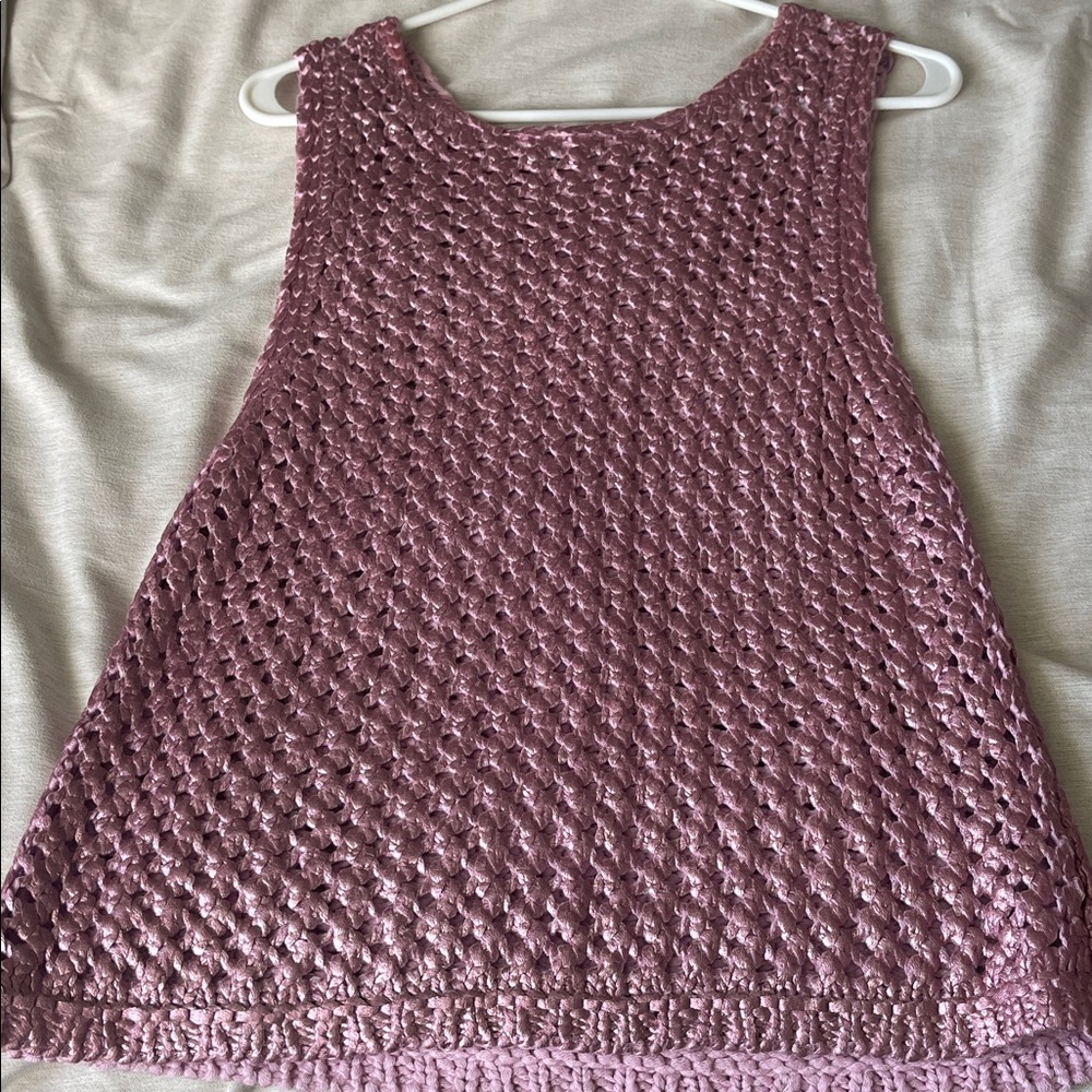 Zara Pink Textured Sleeveless Blouse